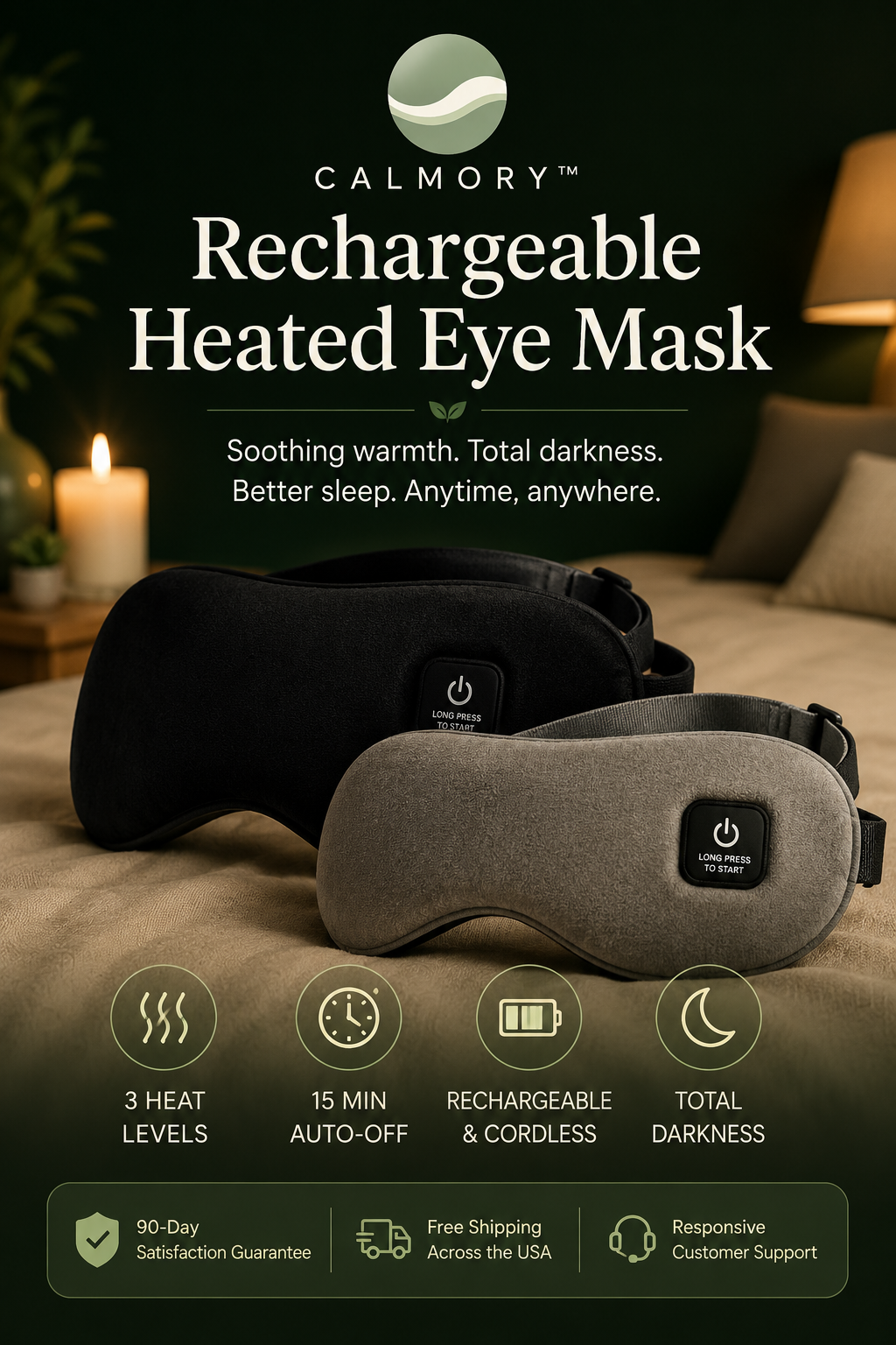 Calmory Rechargeable Heated Eye Mask